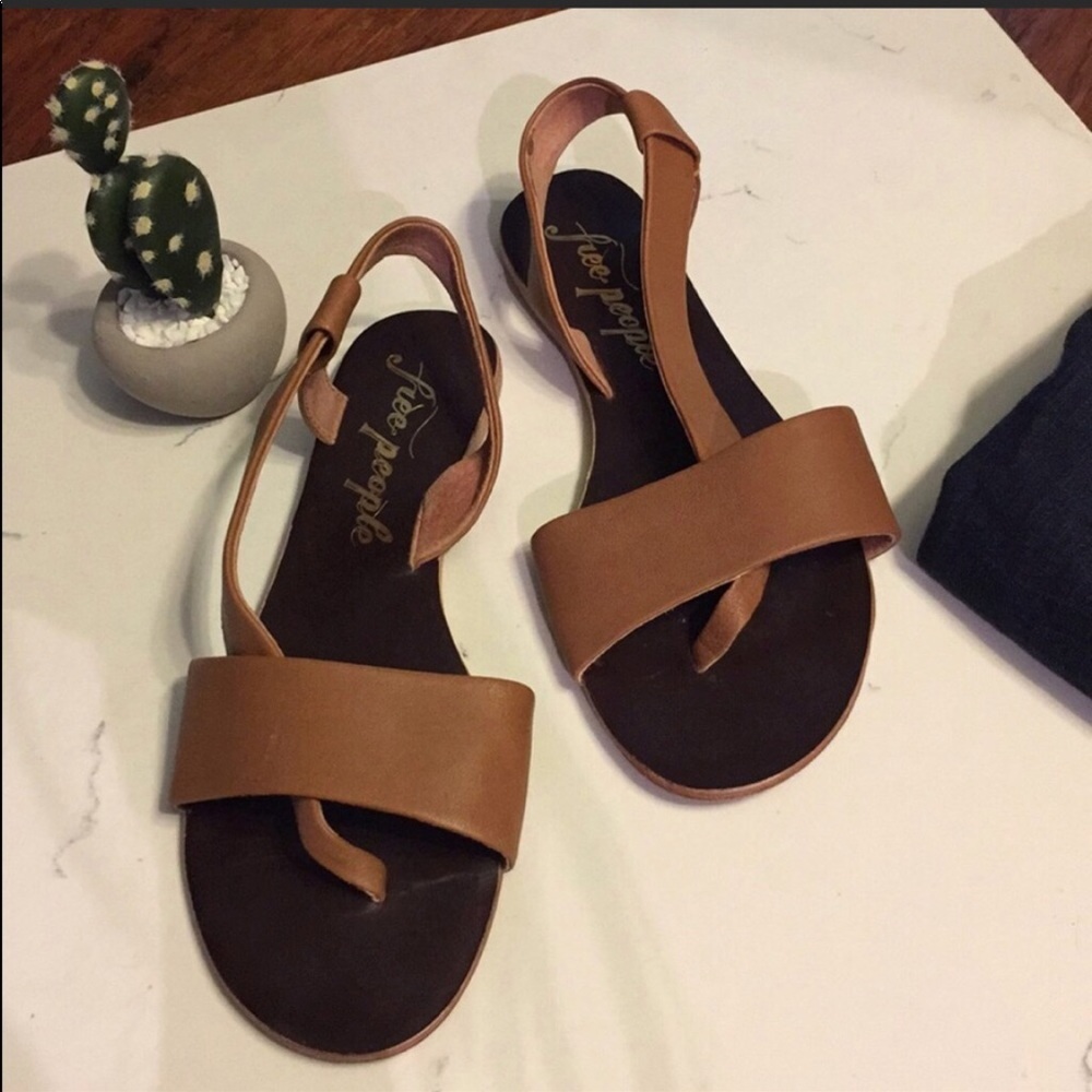 Free People Chestnut Brown Strappy Sandals - Picture 2 of 5